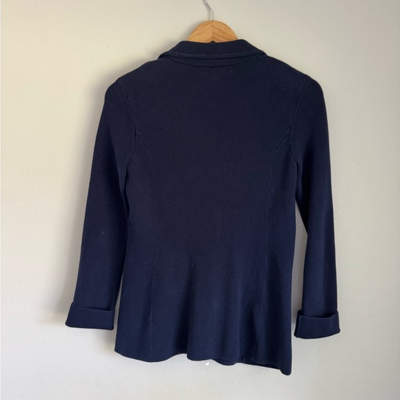 Lauren Ralph Lauren Navy Knit Blazer Jacket | Women’s Small - Picture 5 of 5